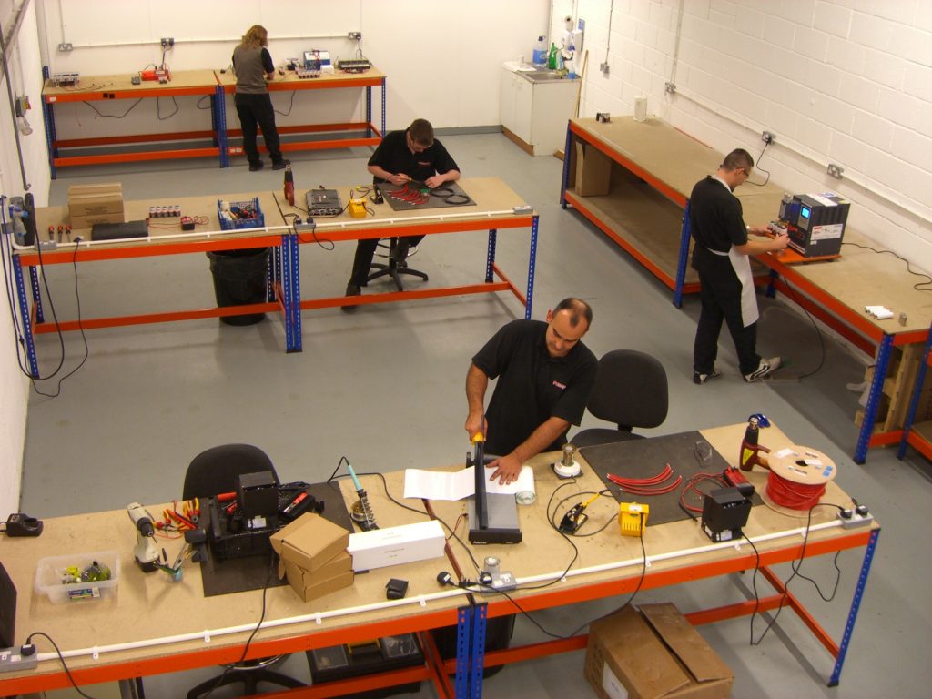 Battery assembly plant interior